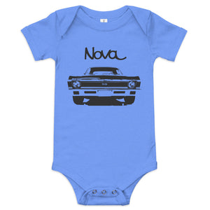 1972 Chevy Nova American muscle Classic car Drag racing Hot rod SS Baby short sleeve one piece