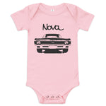 1972 Chevy Nova American muscle Classic car Drag racing Hot rod SS Baby short sleeve one piece