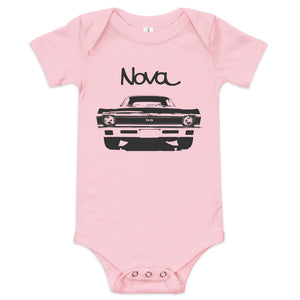 1972 Chevy Nova American muscle Classic car Drag racing Hot rod SS Baby short sleeve one piece