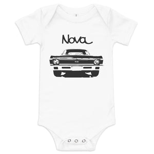 1972 Chevy Nova American muscle Classic car Drag racing Hot rod SS Baby short sleeve one piece