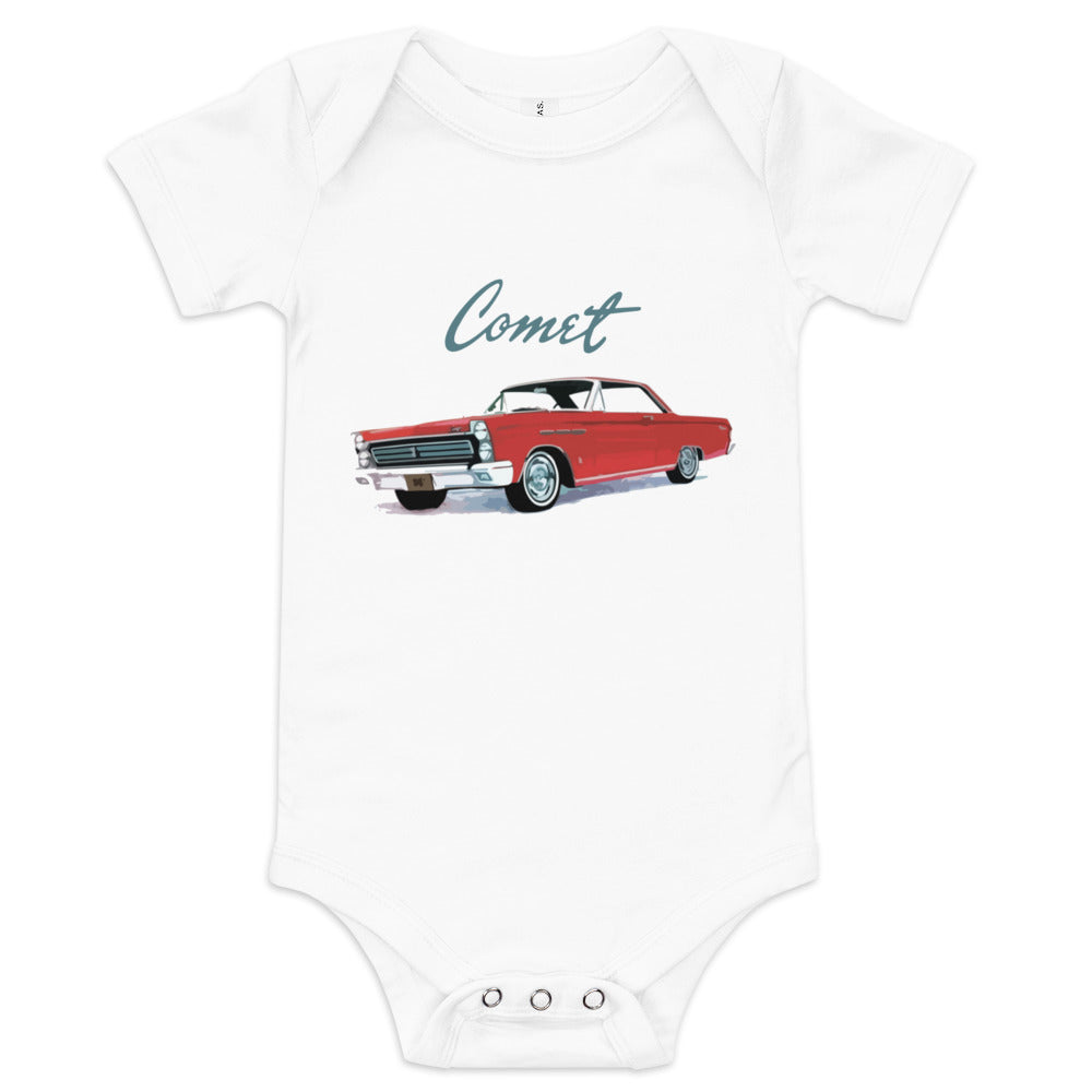 1965 Comet Cyclone Red Classic Car Custom Baby short sleeve one piece