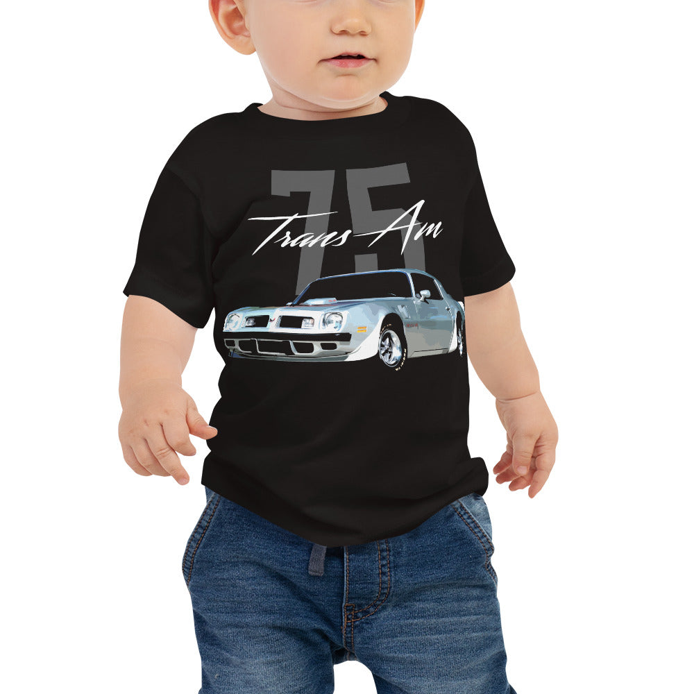1975 Trans Am HO 455CI Muscle Car Baby t-shirt Jersey Short Sleeve Tee