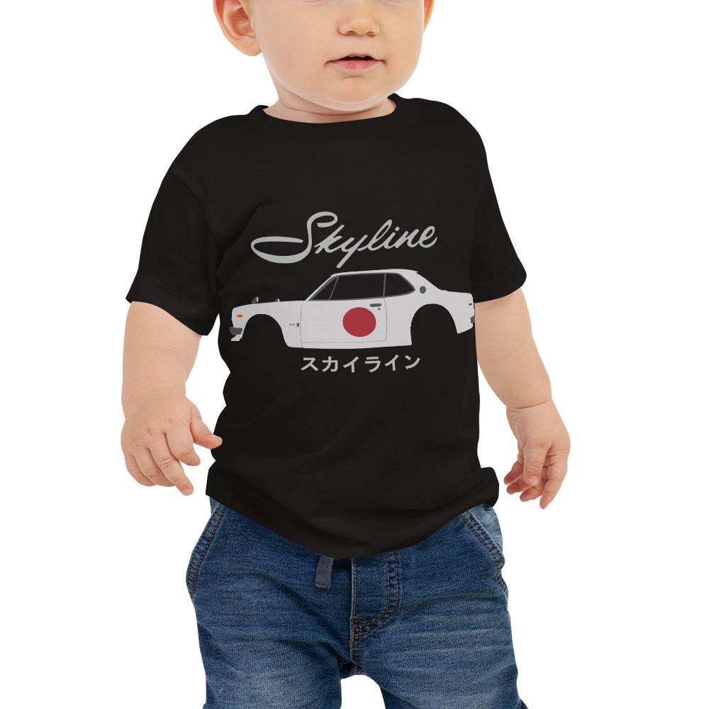 Skyline Hakosuka GT-R Japanese JDM Vintage Datsun GTR Art Baby Jersey Short Sleeve Tee
