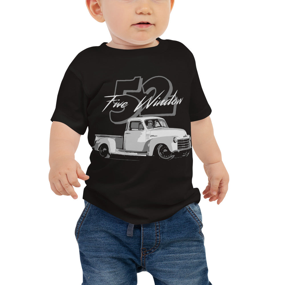 1952 Five Window Chevy Pickup Antique American Truck Collector Baby Jersey Short Sleeve Tee
