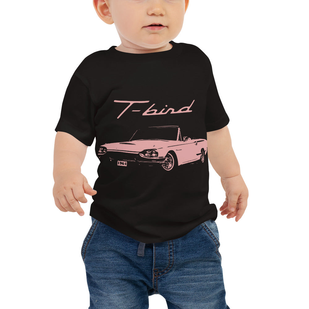 1964 Thunderbird T-Bird Classic Car Pink Piggy Custom Collector Cars Art American Automotive Nostalgia Baby Jersey Short Sleeve Tee