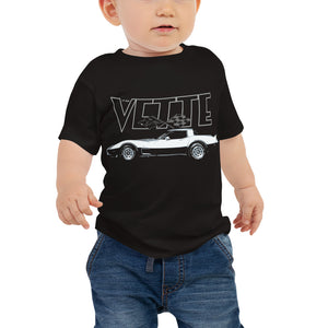 1978 Corvette C3 25th Silver Anniversary Vette Classic Car Owner Gift Baby Jersey Short Sleeve Tee