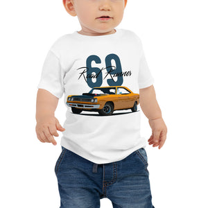 1969 Road Runner Classic Car Collector Cars Baby T-shirt Jersey Short Sleeve Tee