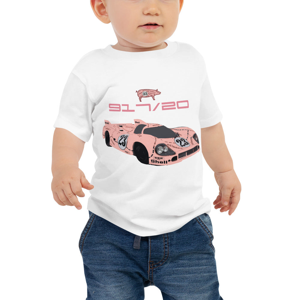 1971 Pink Pig 917/20 Vintage Race Car Baby Jersey Short Sleeve Tee