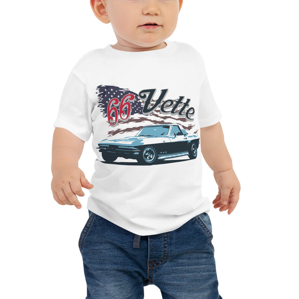 1966 Corvette Convertible C2 Vette American Classic Collector Gift Baby Jersey Short Sleeve Tee