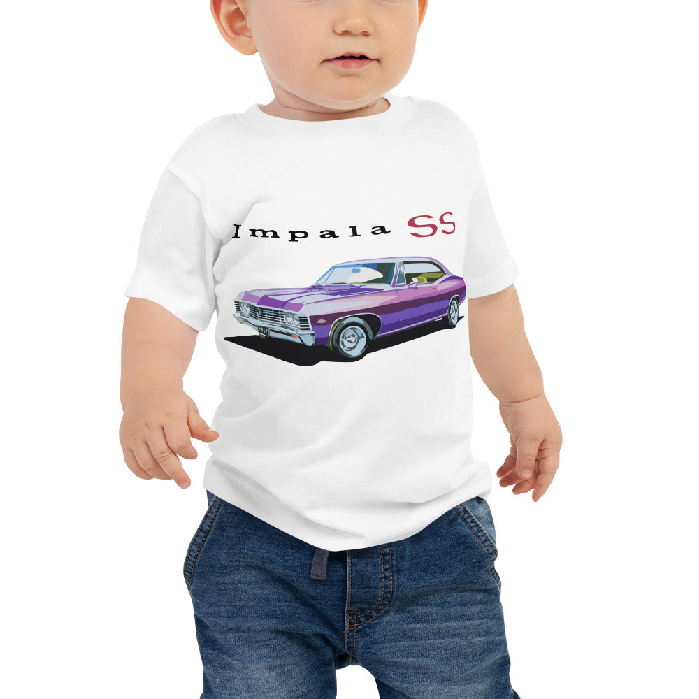 1967 Chevy Impala SS Classic Car Club Custom Retro Baby Jersey Short Sleeve Tee