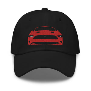 Red Mustang Owner Gift Adjustable Dad hat