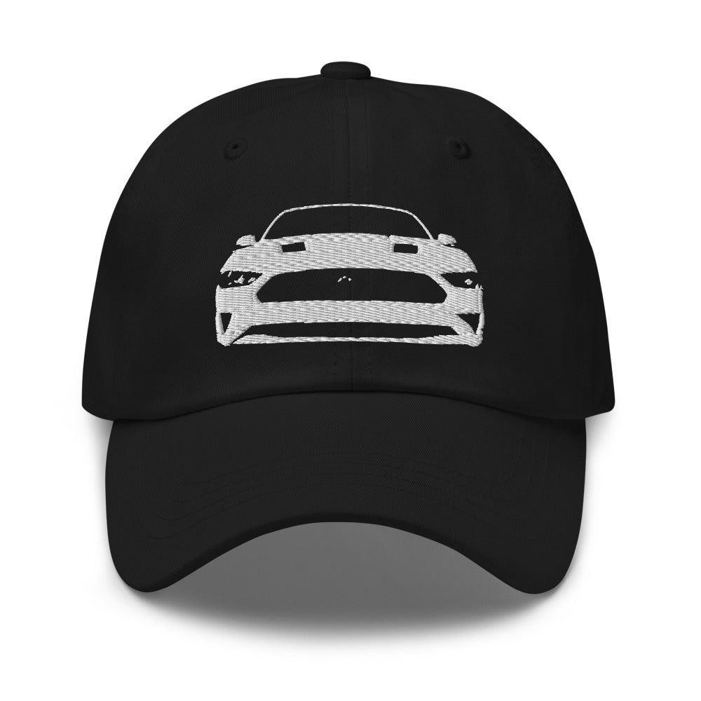 White Mustang Owner Gift Adjustable Dad hat