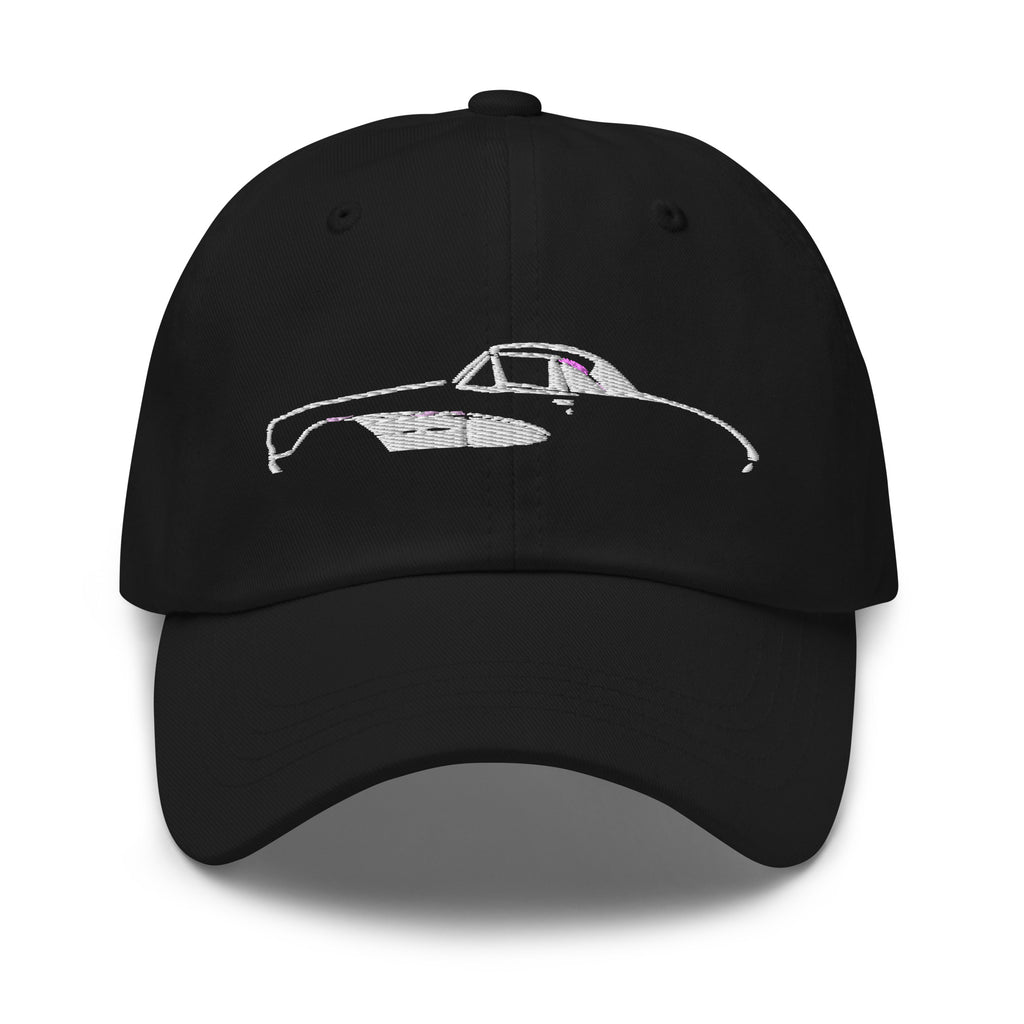 1957 Corvette C1 Silhouette Collector Car Custom Outline Art Dad hat