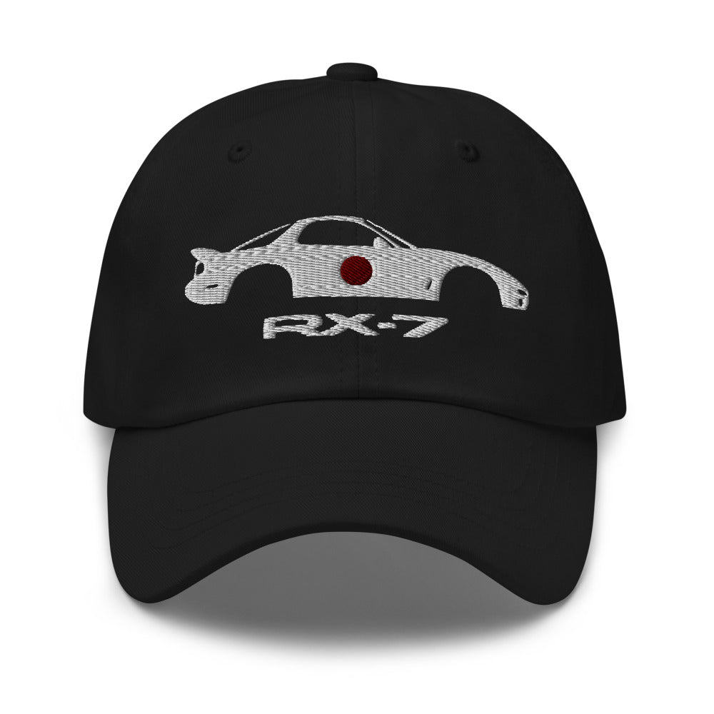 RX-7 JDM Tuner Stencil Japanese Rotary Engine Sportscar RX7 Driver Dad hat