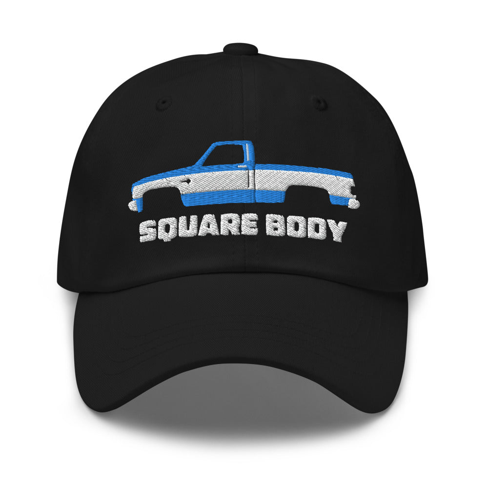 1987 Chevy C10 K10 Silverado Square Body American Blue & White Pickup Truck Embroidered Dad hat