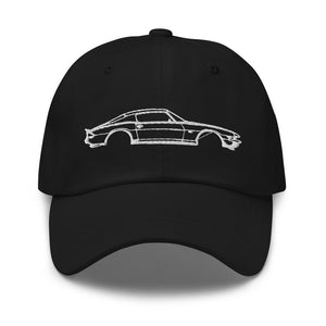 Second Generation Chevy Camaro Z28 Line Art Muscle Car Club Custom Dad hat