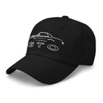 1965 GTO Muscle Car Silhouette Emblem Classic Car Collector Club Custom Dad hat