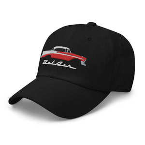 1956 Chevy Bel Air Red Antique Car Collector Cars 56 Belair Dad hat