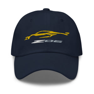 2023 Corvette Z06 C8 Vette Accelerate Yellow Custom Dad hat