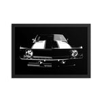 First Gen Chevy Camaro Black Muscle Car Owner Gift Framed poster