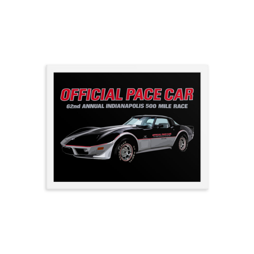 1978 Corvette C3 Indianapolis 500 Pace Car Framed poster