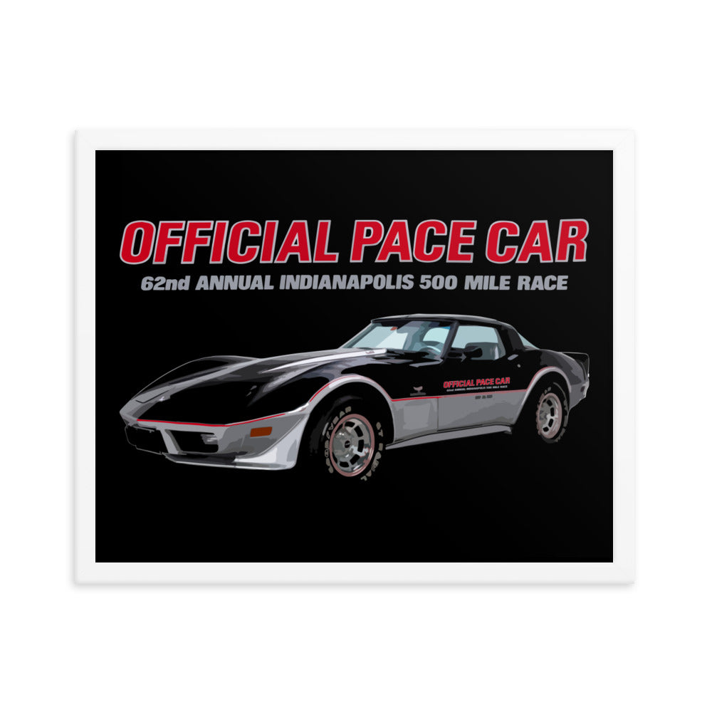 1978 Corvette C3 Indianapolis 500 Pace Car Framed poster