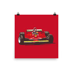 Gilles Villeneuve F1 Race Car Poster