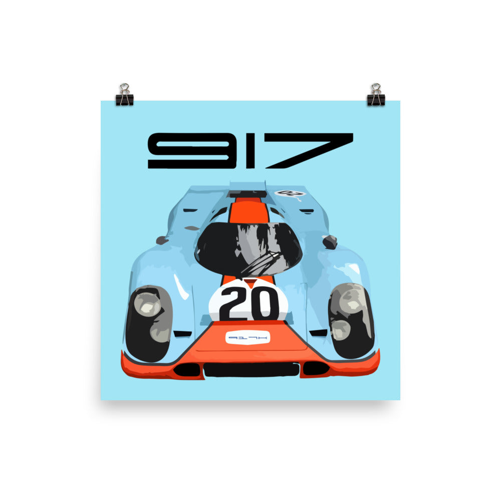 917 Steve McQueen Le Mans Racer Poster