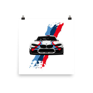 BMW M6 Racing Stripes Poster