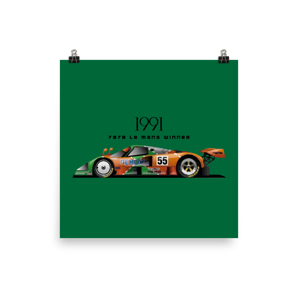 1991 Mazda 787B Le Mans Winner Poster