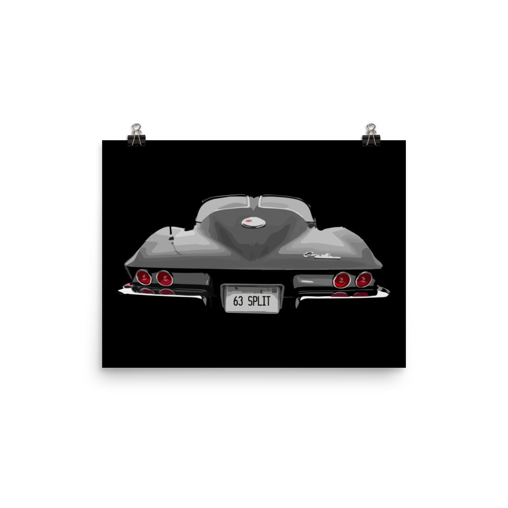 1963 Split Window Corvette Poster