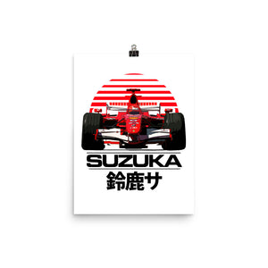 Michael Schumacher Suzuka F1 Grand Prix Poster