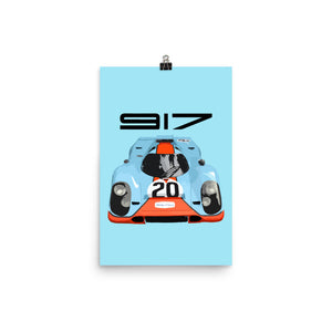 917 Steve McQueen Le Mans Racer Poster