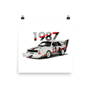 1987 Audi S1 Pikes Peak Rally Car Poster