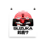 Michael Schumacher Suzuka F1 Grand Prix Poster