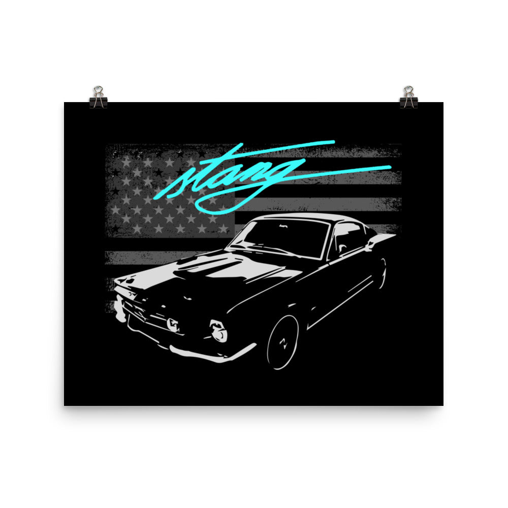 Vintage Mustang Poster