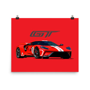 2018 FORD GT '67 HERITAGE EDITION Poster