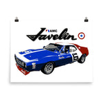 1971 AMC Javelin Race Car Poster