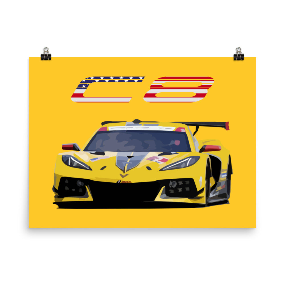 2021 Corvette C8.R IMSA GTLM Racer Poster