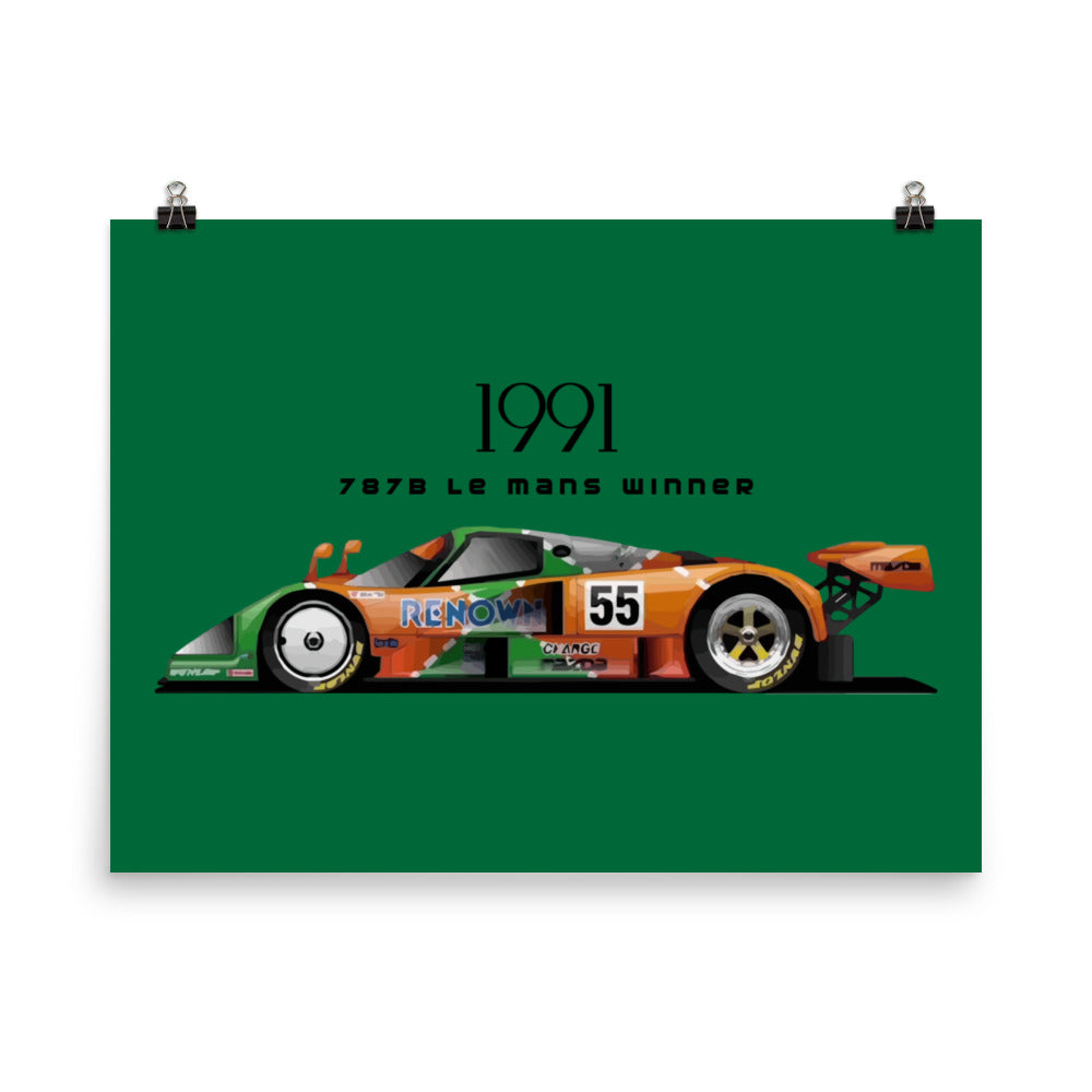 1991 Mazda 787B Le Mans Winner Poster