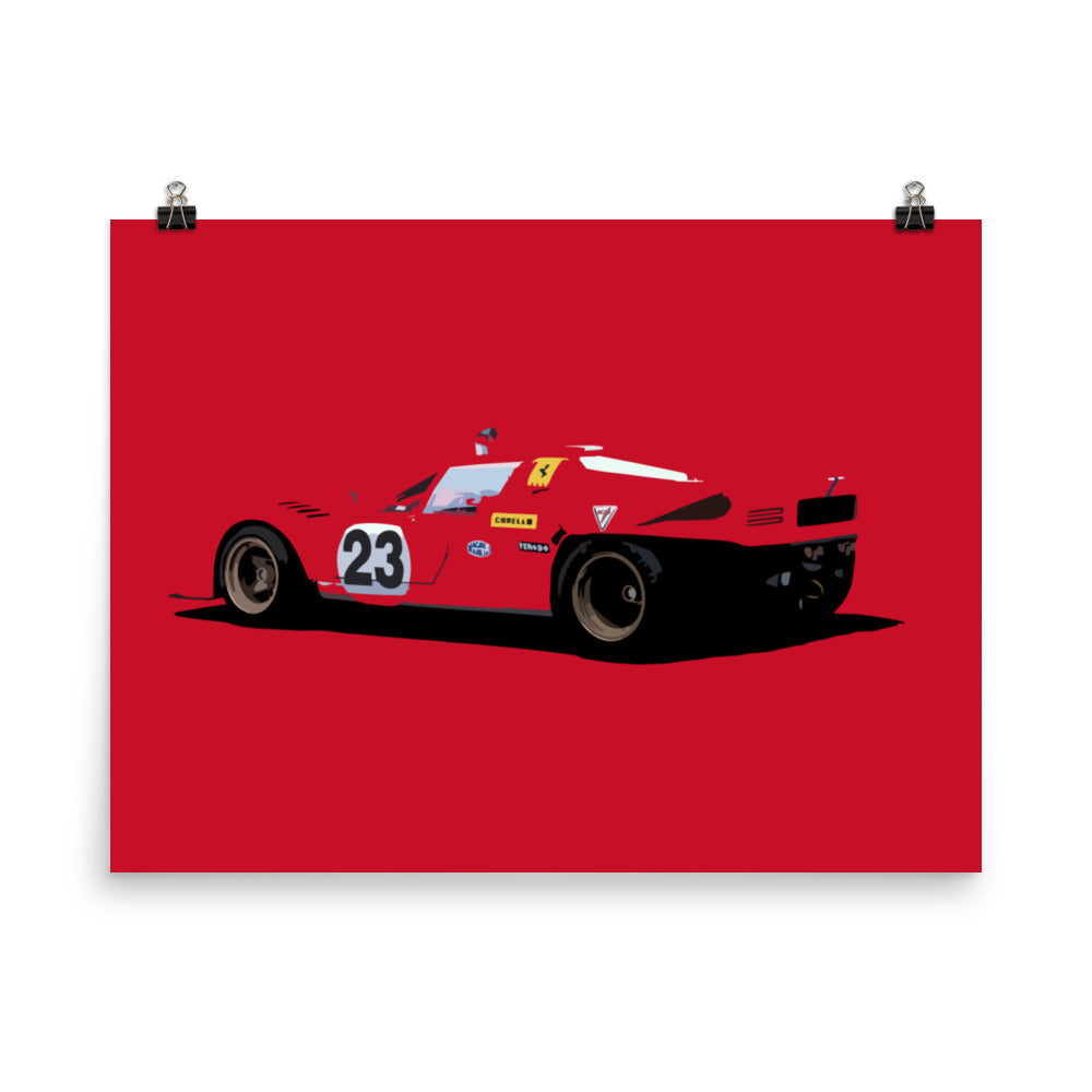 Ferrari 512 S 1970 Vintage Racer Poster