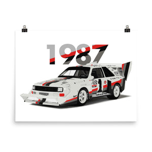 1987 Audi S1 Pikes Peak Rally Car Poster