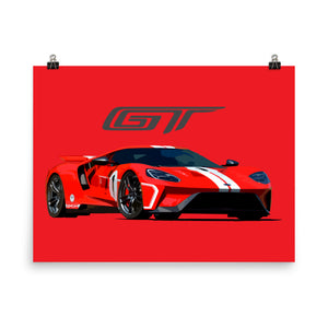 2018 FORD GT '67 HERITAGE EDITION Poster