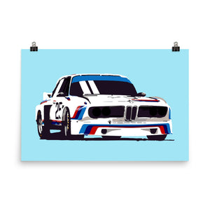 BMW E9 3.0 CSL Racer Poster