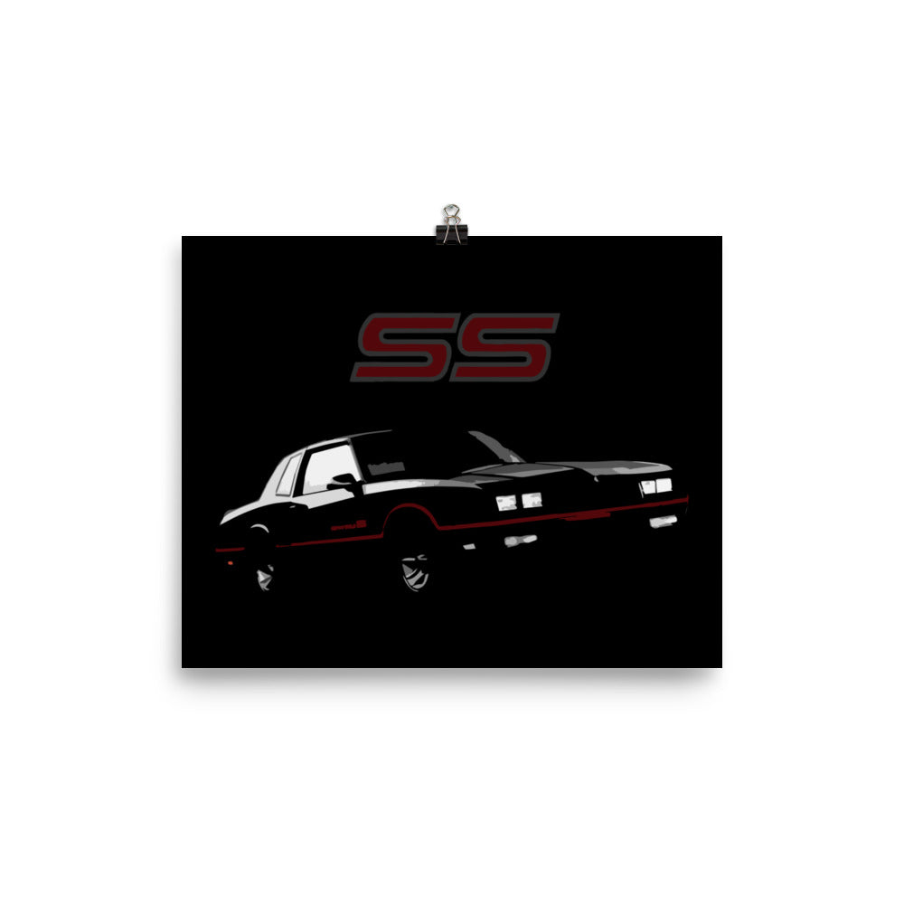 1986 Chevy Monte Carlo SS 8 x 10 Poster