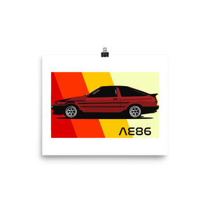 AE86 Sprinter Trueno Poster 8 x 10