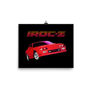 80s Red Camaro IROC-Z Poster 8 x 10