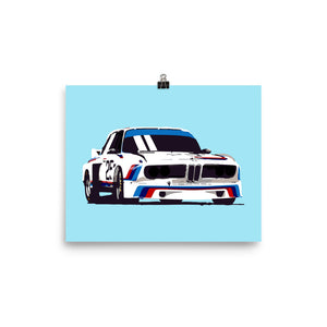 BMW E9 3.0 CSL Racer Poster