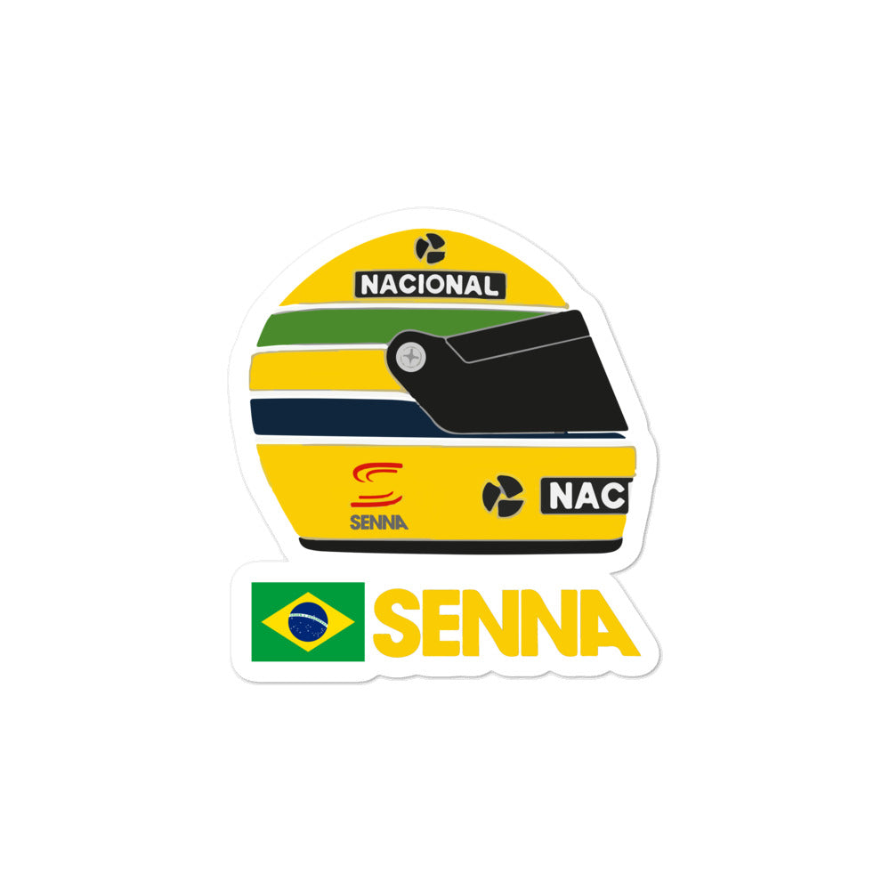 f1 helmet icon Senna F1 Helmet Bubble-free stickers