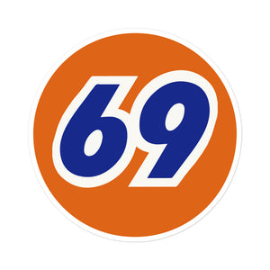 Union 76 Oil Gas Station Parody 69 Official Fuel Bubble-free sticker